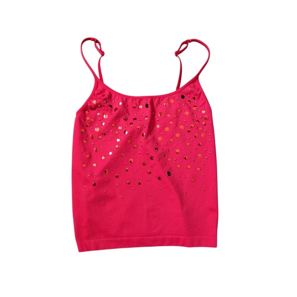 Victoria's Secret Vintage Y2K Glam Maximalism Fuchsia McBling Sequins Camisole